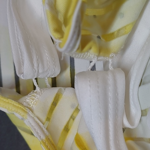 NEW RUBY RD SHEER LINED YELLOW & GREEN FLORAL PULLOVER BLOUSE - Picture 9 of 13